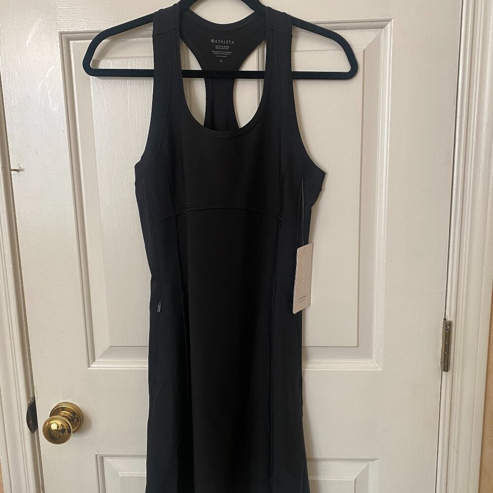 NWT Athleta Levitate Dress_Black_Size M - Picture 3 of 10